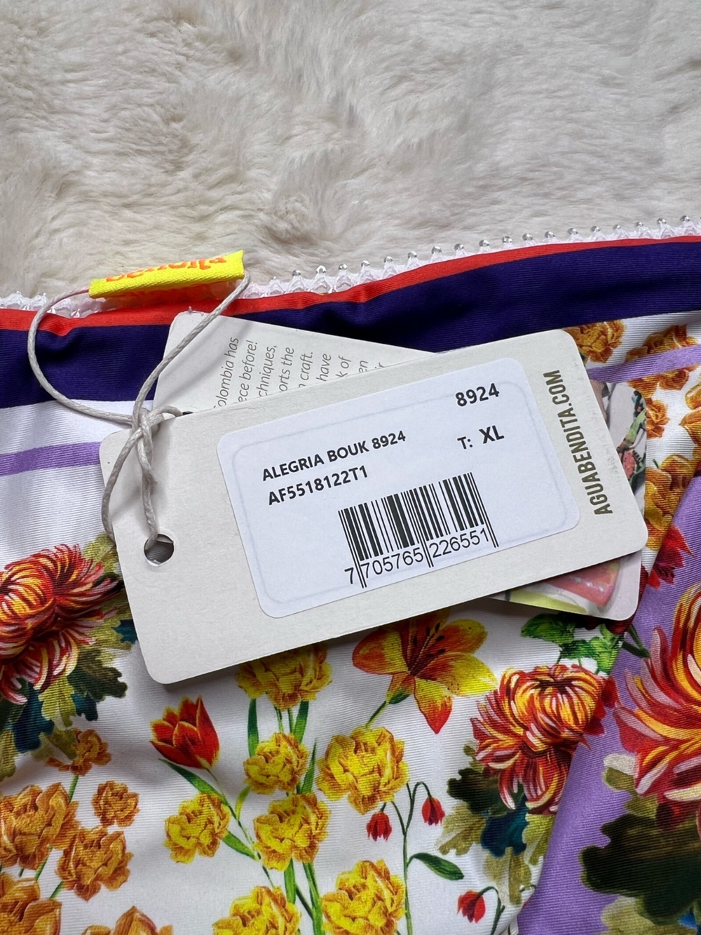 Agua Bendita Alegria Bouk Reversible Floral Bikini Bottoms XL NWT - Picture 10 of 10